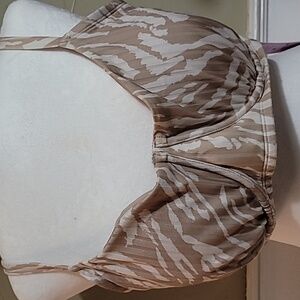 Wild Fable Swim Top Size 22, Double Closer, Beige Animal Print